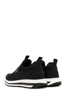 Erkek Siyah Kalın Tabanlı Kumaş Sneaker | Derimod Erkek Siyah Kalın Tabanlı Kumaş Sneaker | Derimod
