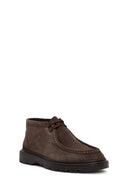 Men's Brown Lace-Up Suede Leather Casual Boots | Derimod Men's Brown Lace-Up Suede Leather Casual Boots | Derimod