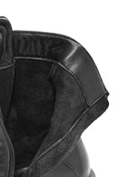 Women's Black Zippered Leather Boots | Derimod Women's Black Zippered Leather Boots | Derimod