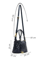 Women's Navy Blue Quilted Handbag | Derimod Women's Navy Blue Quilted Handbag | Derimod