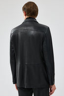 Kevin Erkek Siyah Blazer Deri Ceket | Derimod Kevin Erkek Siyah Blazer Deri Ceket | Derimod