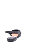 Women's Black Leather Open-Back Ballerinas | Derimod Women's Black Leather Open-Back Ballerinas | Derimod