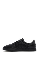 Erkek Siyah Bağcıklı Deri Sneaker | Derimod Erkek Siyah Bağcıklı Deri Sneaker | Derimod