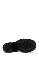 Women's Black Leather Platform Heeled Boots | Derimod Women's Black Leather Platform Heeled Boots | Derimod