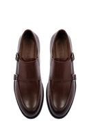 Men's Brown Double Buckle Leather Classic Shoes | Derimod Men's Brown Double Buckle Leather Classic Shoes | Derimod