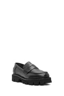 Kadın Siyah Taş Detaylı Deri Maskülen Loafer | Derimod Kadın Siyah Taş Detaylı Deri Maskülen Loafer | Derimod
