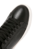 Men's Black Lace-up Leather Sneaker | Derimod Men's Black Lace-up Leather Sneaker | Derimod
