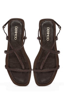 Women's Brown Flip-Flop Leather Sandals | Derimod Women's Brown Flip-Flop Leather Sandals | Derimod