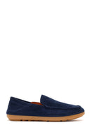 Male Navy Suede Leather Loafer | Derimod Male Navy Suede Leather Loafer | Derimod