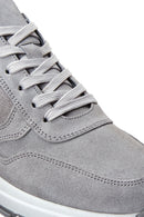 Women's Anthracite Suede Leather Sneaker | Derimod Women's Anthracite Suede Leather Sneaker | Derimod