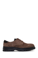 Men's Brown Lace-Up Thick-Soled Suede Leather Casual Shoes | Derimod Men's Brown Lace-Up Thick-Soled Suede Leather Casual Shoes | Derimod