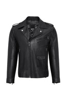 Carter Erkek Siyah Biker Deri Mont | Derimod Carter Erkek Siyah Biker Deri Mont | Derimod