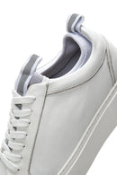 Erkek Beyaz Bağcıklı Deri Sneaker | Derimod Erkek Beyaz Bağcıklı Deri Sneaker | Derimod