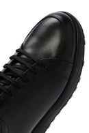 Erkek Siyah bağcıklı Deri Sneaker | Derimod Erkek Siyah bağcıklı Deri Sneaker | Derimod