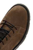 Men's Mink Lace-Up Nubuck Leather Casual Shoes | Derimod Men's Mink Lace-Up Nubuck Leather Casual Shoes | Derimod