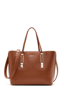 Women's Tan Classic Shoulder Bag | Derimod Women's Tan Classic Shoulder Bag | Derimod