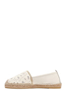 Kadın Krem Desenli Espadril | Derimod Kadın Krem Desenli Espadril | Derimod