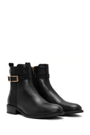 Women's Black Zippered Leather Boots | Derimod Women's Black Zippered Leather Boots | Derimod
