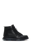 Men's Black Leather Zippered Casual Boots | Derimod Men's Black Leather Zippered Casual Boots | Derimod