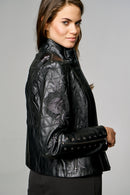 Naomi Women's Leather Jacket | Derimod Naomi Women's Leather Jacket | Derimod