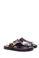 Men's Leather Flip Flops | Derimod Men's Leather Flip Flops | Derimod
