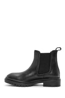 Women's Black Stoned Leather Chelsea Boots | Derimod Women's Black Stoned Leather Chelsea Boots | Derimod