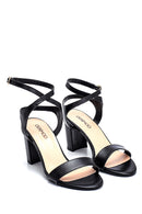 Women's Thick Heeled Leather Sandals | Derimod Women's Thick Heeled Leather Sandals | Derimod