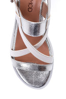 Women's Silver Detailed Sandals | Derimod Women's Silver Detailed Sandals | Derimod