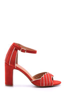 Women's Suede Ankle Strap Heeled Shoes | Derimod Women's Suede Ankle Strap Heeled Shoes | Derimod