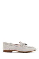Kadın Bej Tokalı Süet Deri Casual Loafer | Derimod Kadın Bej Tokalı Süet Deri Casual Loafer | Derimod
