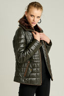 Linda Women's Leather Jacket | Derimod Linda Women's Leather Jacket | Derimod