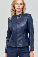 Lucky Women's Leather Jacket | Derimod Lucky Women's Leather Jacket | Derimod
