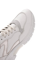 Women's Beige Leather Sneaker | Derimod Women's Beige Leather Sneaker | Derimod