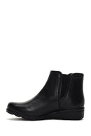 Women's Black Leather Wedge Heel Boots | Derimod Women's Black Leather Wedge Heel Boots | Derimod