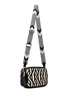 Woman Black Patterned Crossbody Bag | Derimod Woman Black Patterned Crossbody Bag | Derimod