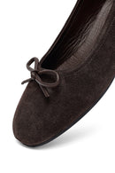 Woman Brown Suede Leather Babet | Derimod Woman Brown Suede Leather Babet | Derimod