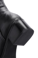 Women's Black Leather Zippered Boots | Derimod Women's Black Leather Zippered Boots | Derimod