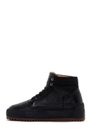 Men's Black Thick Soled Leather Sports Boots | Derimod Men's Black Thick Soled Leather Sports Boots | Derimod