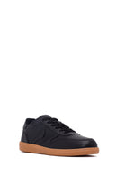 Kadın Siyah Bağcıklı Deri Sneaker | Derimod Kadın Siyah Bağcıklı Deri Sneaker | Derimod