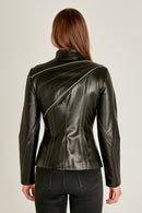 Jasmine Women's Leather Jacket | Derimod Jasmine Women's Leather Jacket | Derimod