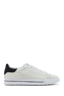 Men's White Lace-up Leather Sneaker | Derimod Men's White Lace-up Leather Sneaker | Derimod