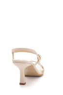 Women's Beige Heeled Sandals | Derimod Women's Beige Heeled Sandals | Derimod