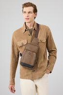 Osimhen Men's Beige Shirt Collar Suede Leather Jacket | Derimod Osimhen Men's Beige Shirt Collar Suede Leather Jacket | Derimod
