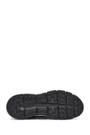Men's Black Lace-up Thick-Sole Leather Casual Sneaker | Derimod Men's Black Lace-up Thick-Sole Leather Casual Sneaker | Derimod