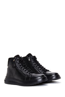 Men's Black Leather Zippered Casual Boots | Derimod Men's Black Leather Zippered Casual Boots | Derimod