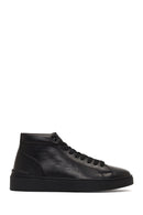 Men's Black Zippered Thick-Soled Leather Sports Boots | Derimod Men's Black Zippered Thick-Soled Leather Sports Boots | Derimod