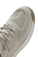 Erkek Bej Bağcıklı Kalın Tabanlı Sneaker | Derimod Erkek Bej Bağcıklı Kalın Tabanlı Sneaker | Derimod