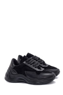 Kadın Siyah Deri Yüksek Taban Sneaker | Derimod Kadın Siyah Deri Yüksek Taban Sneaker | Derimod