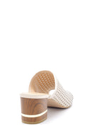 Women's Leather Heel Detailed Slippers | Derimod Women's Leather Heel Detailed Slippers | Derimod