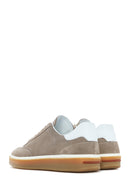 Men's Beige Lace-Up Suede Leather Sneaker | Derimod Men's Beige Lace-Up Suede Leather Sneaker | Derimod